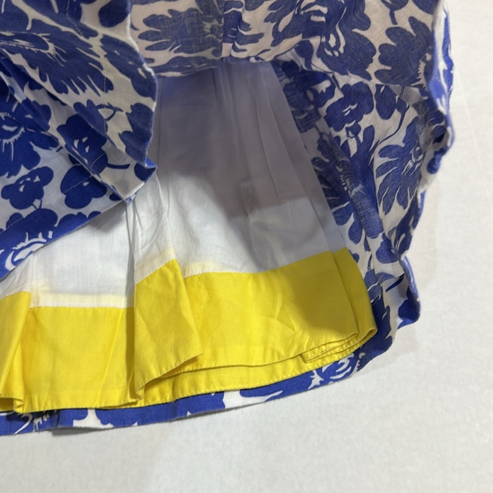 Mini Boden Floral Blue and Yellow Kids Dress - Picture 5 of 10
